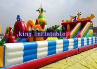 Parque de atracciones inflable al aire libre divertido con la diapositiva/el castillo y la subida
