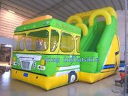 Estilo precioso fresco cosido doble inflable del autobús del tobogán acuático de la lona del PVC
