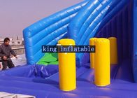 Tobogán acuático inflable durable azul con el CE de los juegos del obstáculo de la piscina N modificado para requisitos particulares