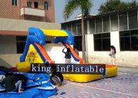 diapositiva inflable linda de la piscina de la lona del PVC de Platón del amarillo del tobogán acuático de 7 x 3M para los niños