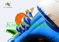 El castillo de salto inflable amarillo/azul de Mutifun con CE equipado diapositiva certificó el ventilador