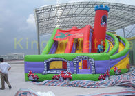 Grandes inflables secan la diapositiva Paradise con el castillo/el torneado para los niños que deslizan la diversión