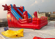 El hombre araña rojo/azul inflable seca prenda impermeable al aire libre del gigante de la diapositiva/anti - diapositiva ULTRAVIOLETA