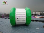 Juguete inflable del balanceo de la bola del agua de la lona verde/blanca del PVC para el parque del agua