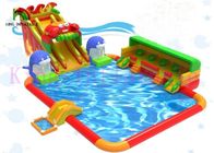 Diapositivas multi del juego del agua del patio de mar del tema inflable grande del animal con la piscina