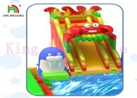 Diapositivas multi del juego del agua del patio de mar del tema inflable grande del animal con la piscina