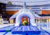 Parque colorido para los niños, juguete inflable del agua del PVC de Multiplay con obstáculo/la diapositiva