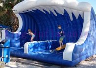 Juguete inflable azul/blanco de los deportes que practica surf de los juegos 0.55m m del mar inflable simulado del PVC