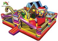 El PVC del tema del caramelo explota el diseño colorido y asombroso animoso del castillo para los niños