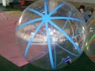 paseo transparente del PVC de 1.0m m en bola inflable del agua con las secuencias azules
