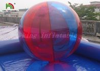 paseo inflable del color de la raya del PVC de 1m m en bola del agua en transparente