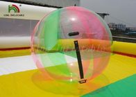 Tiras multicoloras transparentes grandes de la bola inflable del agua del PVC del artículo 1.0m m