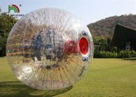 Bola humana gigante loca del hámster, bola de rodillo del agua del PVC de la hierba/de la colina