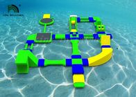 Parques inflables del agua de la aduana los 35x21m para verde de alquiler/el amarillo/el color azul