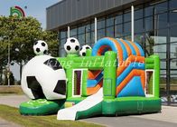 Diapositiva seca y obstáculos de la lona del fútbol del fútbol combinado inflable colorido de la gorila