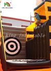 Patio combinado inflable amarillo/del negro del deporte por la lona del PVC para los niños