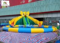 Parque inflable del agua del PVC del elefante con la piscina para los niños garantía de 1 año