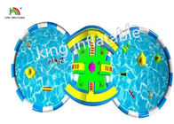 Parques inflables gigantes del agua de la tierra con la piscina de la diapositiva dos para al aire libre