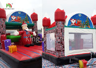 Castillo animoso inflable de Papá Noel de la Feliz Navidad para la decoración los 20ft de Navidad