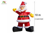 210D decoración inflable de la Navidad de la publicidad del nilón 10 m H Papá Noel