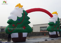 Arcada inflable del feliz árbol de navidad de nylon del CE del color verde para la decoración el 11m de Navidad de Papá Noel