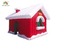 tienda roja de la casa de la publicidad de 5*4*4 m de los productos del festival de la Navidad inflable de la decoración
