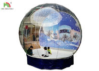 Dar salida a inflable de la bola de la nieve del tamaño humano foto del globo del PVC de 0,8 milímetros que toma EN14960 para la foto /Advertising de la toma