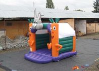 Castillo de salto inflable usado partido de los pequeños niños con la zanahoria y el conejo los 4X4M