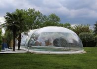 Tienda transparente inflable comercial de la cubierta de la bóveda de la piscina de los 8m