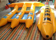 Lona inflable del PVC de la forma del plátano de los barcos de la pesca con mosca del deporte acuático para 6 personas