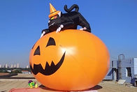 calabaza publicitaria inflable de Halloween de los productos de los 4m con el gato negro
