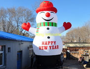 muñeco de nieve inflable del patio trasero de los productos de la Navidad de 210D Oxford 3M