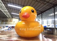 Juguetes amarillos inflables al aire libre del agua del pato los 4m para hacer publicidad de la lona del PVC
