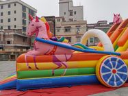 Unicorn Carriage Dry Slide Outdoor inflable con el ventilador