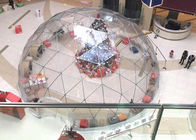 Tienda geodésica del marco de la estrella de los 5m de la tienda portátil de la bóveda geodésica con la cubierta de Pvc clara