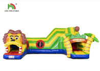 PVC Lion Carton Bounce Obstacle Course al aire libre los 6.5*5.5*3.2m