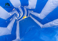Carrera de obstáculos inflable interior de la despedida del tiburón azul de los 6.5x5.5m