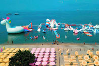Impresión de Digitaces del parque del agua de Unicorn Theme Inflatable Floating Aqua