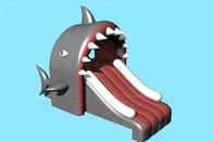 Tobogán acuático inflable de los 3.3m*2m del tema de encargo del tiburón para la piscina de los niños