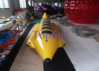 Línea doble o simple barco inflable de la forma del barco de plátano/del plátano con el motor para transportar en balsa de la corriente