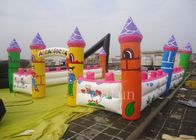 La tierra inflable de la diversión, parque de atracciones inflable se escuda para los niños/anuncio publicitario