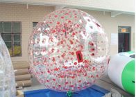Bola humana del hámster del deporte del color rojo de la bola inflable gigante de Zorb con el anillo en D colorido