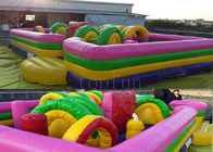 Lona del PVC de Platón, juego inflable del obstáculo del parque de atracciones para los niños