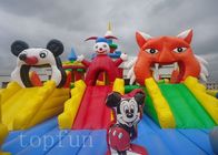 Parque de atracciones inflable de Mickey Mouse de la lona del PVC para las aplicaciones comerciales