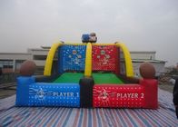 Campo de fútbol inflable modificado para requisitos particulares PVC, juegos divertidos del tiroteo del baloncesto