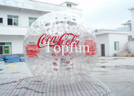 Bola inflable del PVC/de TPU Zorb, fútbol inflable de la burbuja del logotipo de la publicidad del tacto
