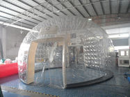 Tienda transparente inflable al aire libre de la burbuja, tienda clara hecha a mano de la bóveda del PVC
