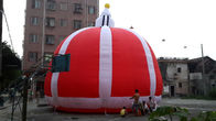 Tienda inflable al aire libre de la bóveda de la tela, figura inflable roja de la tienda del aire de la promoción