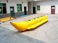 Barcos inflables de la pesca con mosca del plátano amarillo de Waterproff con la tira de parachoques del negro fuerte de la protección del PVC