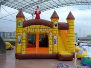 Castillo de salto inflable amarillo divertido de los niños con la lona del PVC de 0.55m m